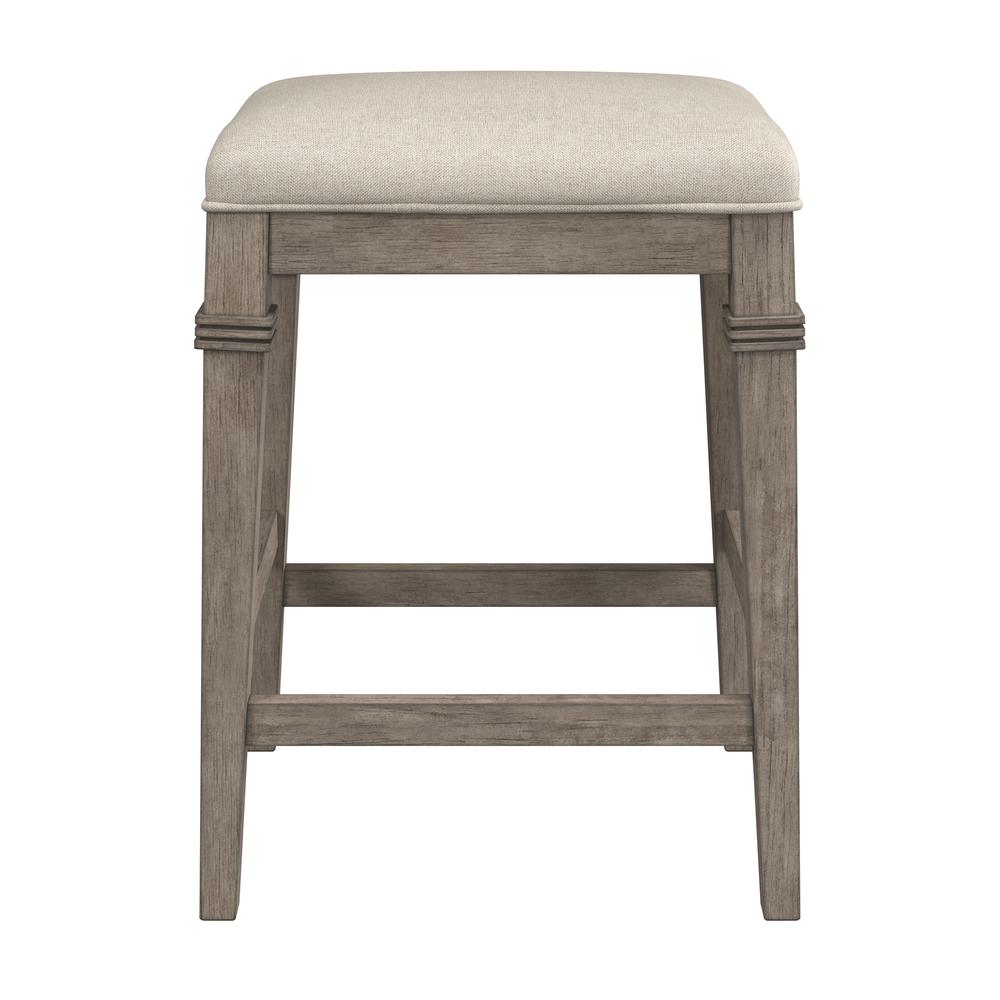 Arabella Wood Backless Counter Height Stool, Distressed Gray. Picture 4
