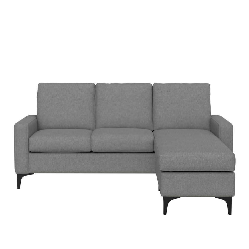 Matthew Upholstered Reversible Chaise Sectional, Smoke. Picture 7