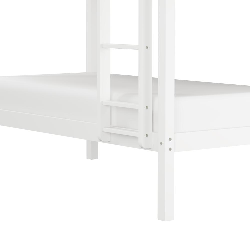 Hillsdale Kids and Teen Caspian Twin Over Twin Bunk Bed, White. Picture 9