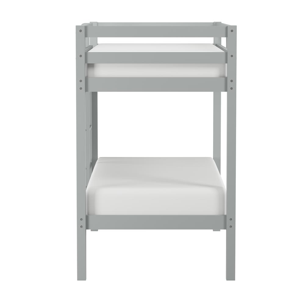 Hillsdale Kids and Teen Caspian Twin Over Twin Bunk Bed, Gray. Picture 5