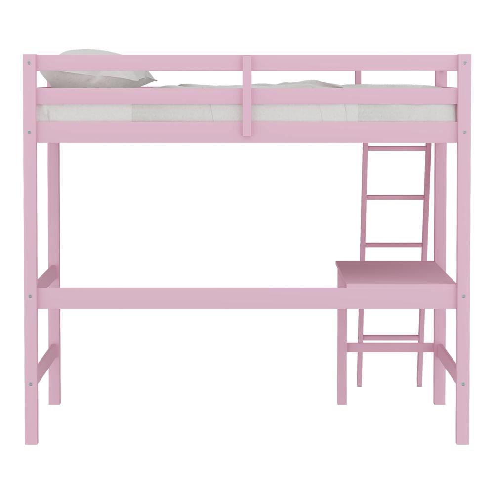 Hillsdale Kids and Teen Caspian Twin Loft Bed, Soft Pink. Picture 3