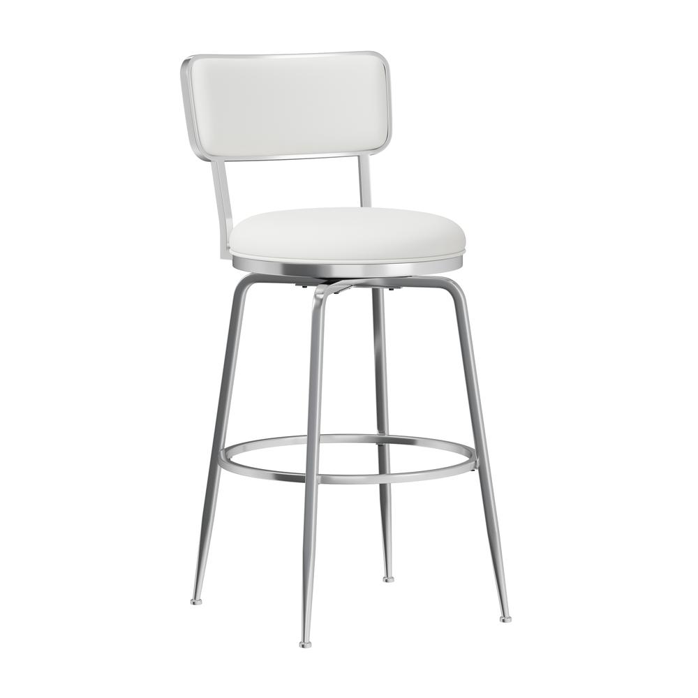 Hillsdale Furniture Baltimore Metal and Upholstered Swivel Bar Height Stool, Chrome. The main picture.