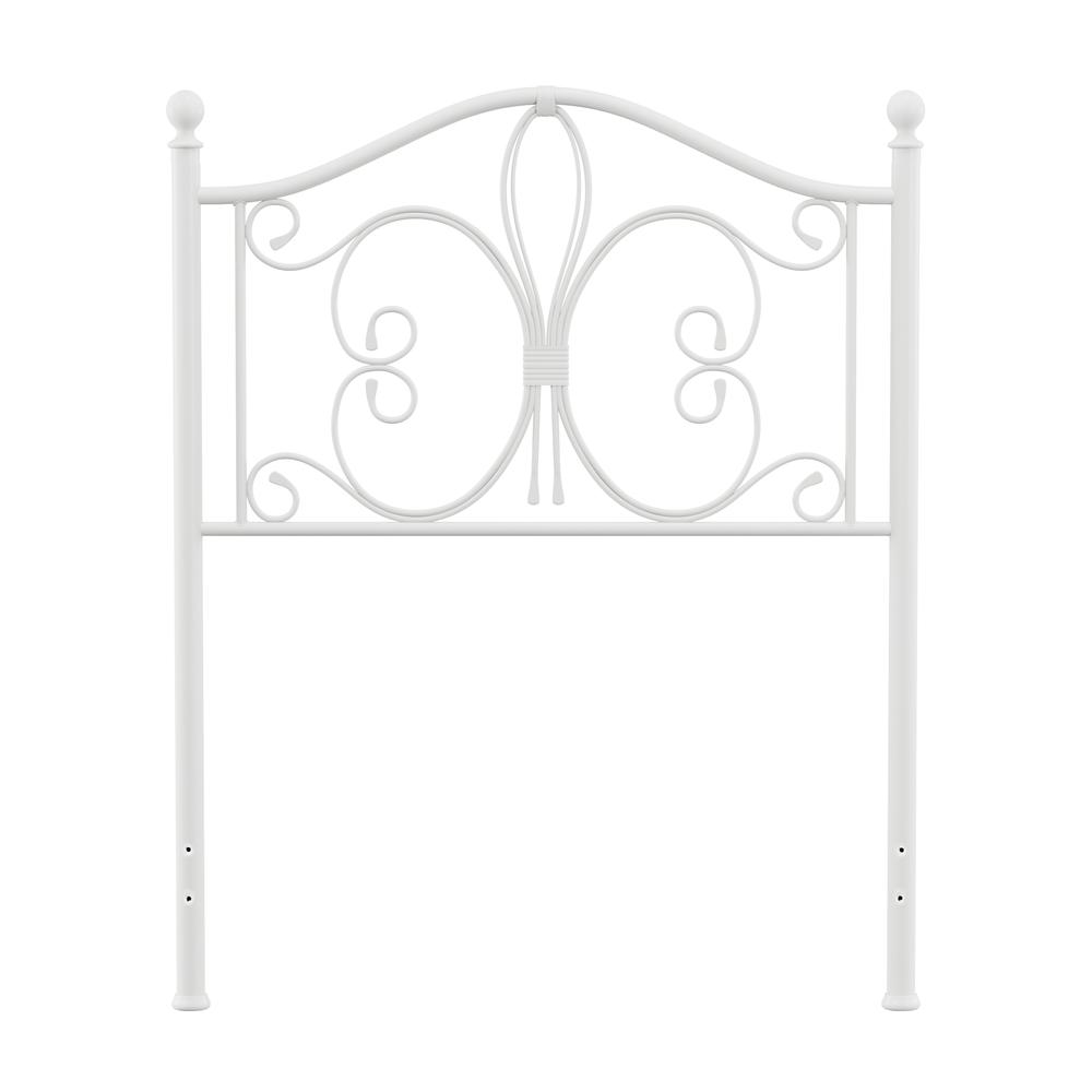 Ruby Twin Metal Headboard, Textured White. Picture 2