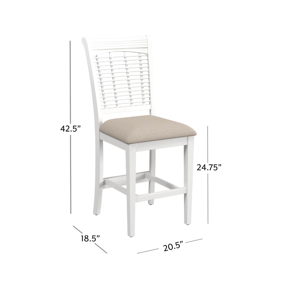 Hillsdale Furniture Bayberry Wood Counter Height Stool, Set of 2,  White. Picture 7