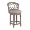 Adelyn Wood Counter Height Swivel Stool, Copper Patina with Putty Beige Fabric. Picture 1