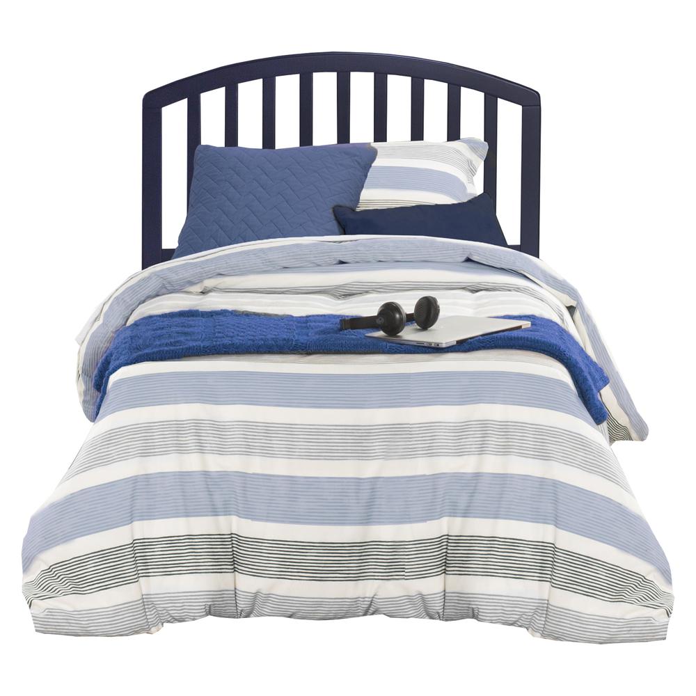 Carolina Wood Twin Headboard with Frame, Navy. Picture 1