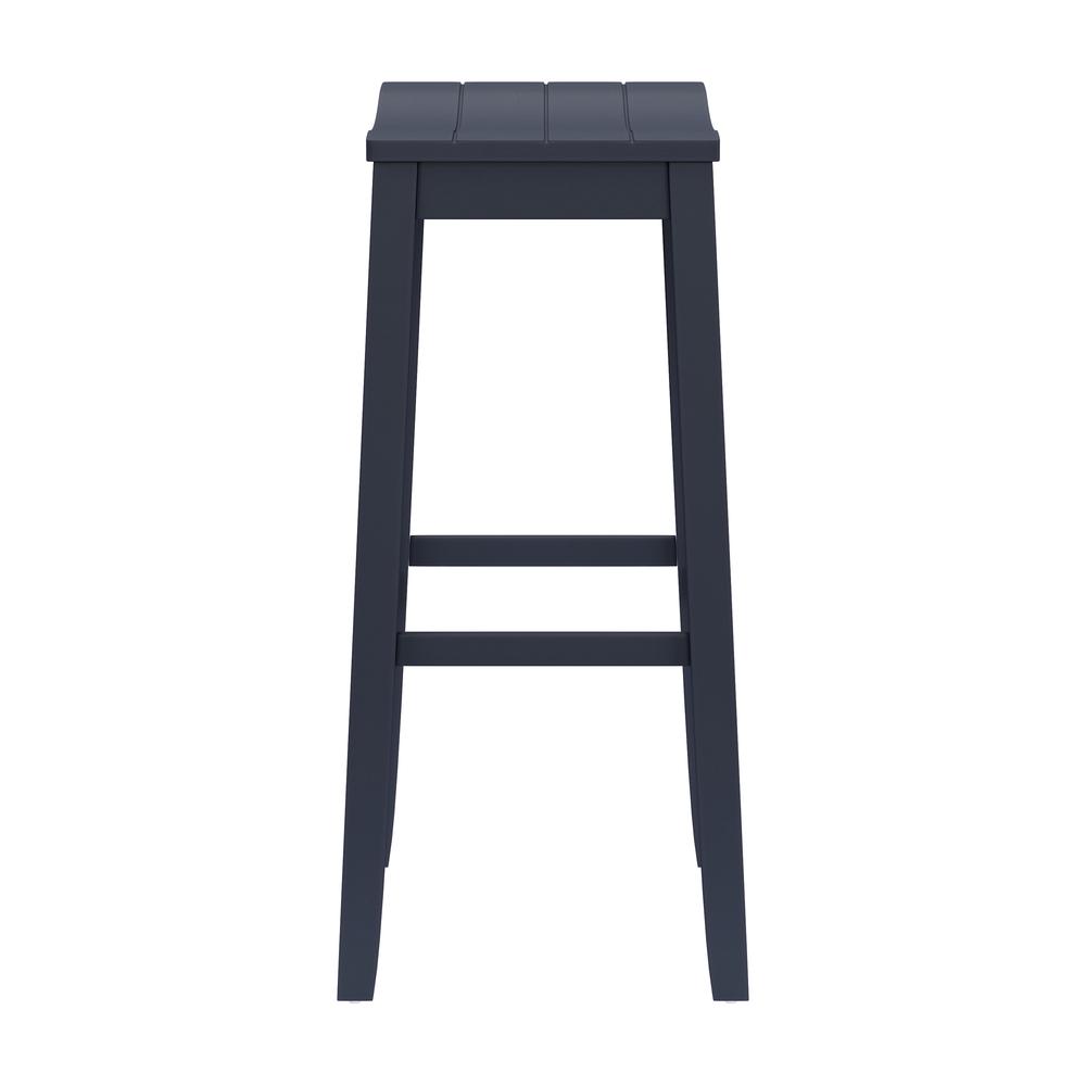 Fiddler Wood Backless Bar Height Stool, Navy. Picture 3