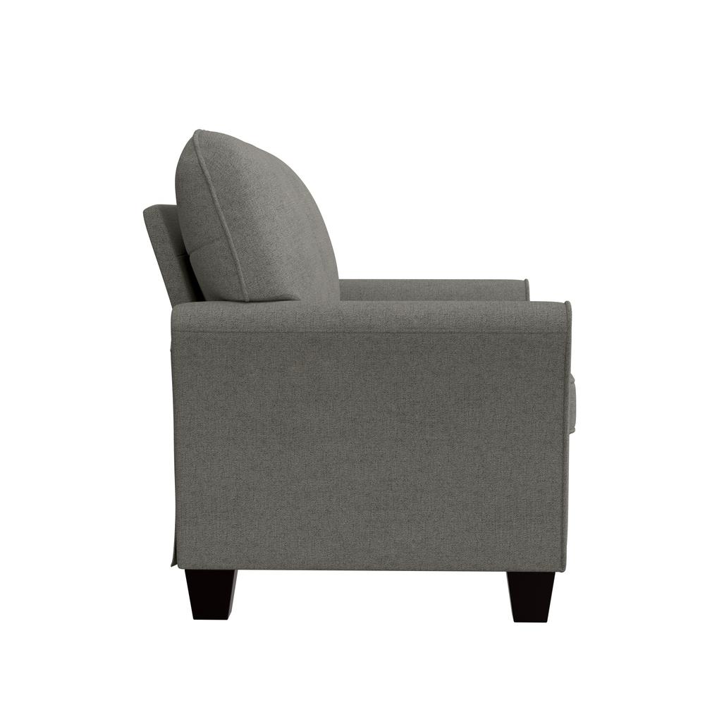 Lorena Upholstered Loveseat, Gray. Picture 3