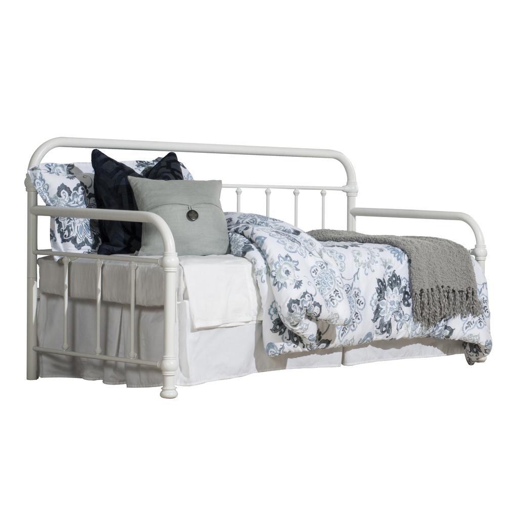 Kirkland Metal Twin Daybed, White. Picture 1