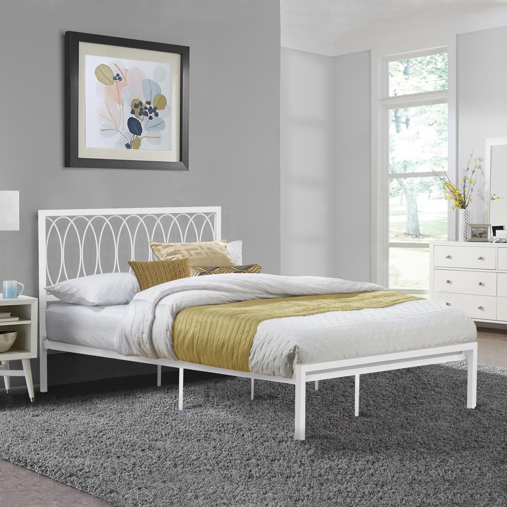 Naomi Metal Full Bed, White. Picture 2