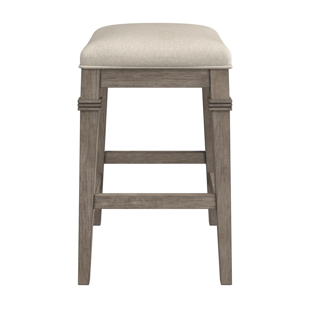 Arabella Wood Backless Counter Height Stool, Distressed Gray. Picture 3