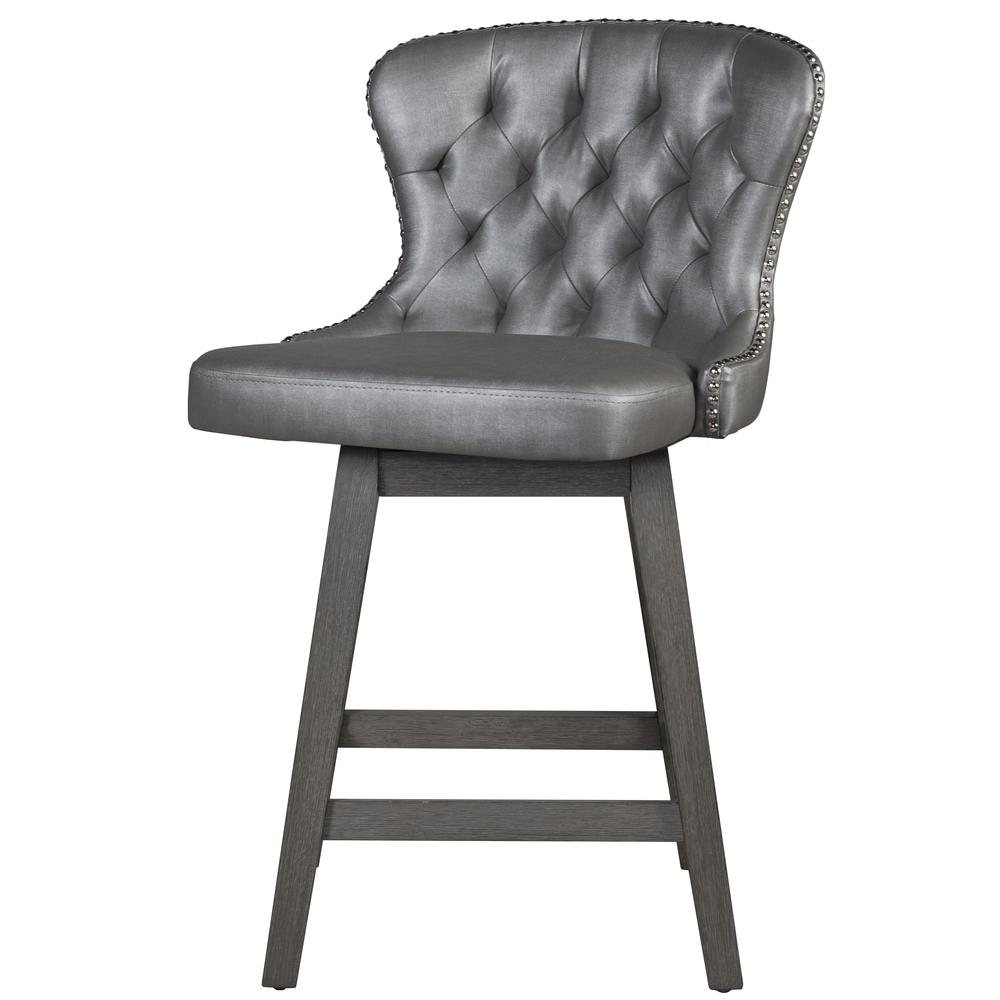 Hillsdale Furniture, Rosabella Wood Counter Height Swivel Stool, Gray Wire Brush. Picture 1