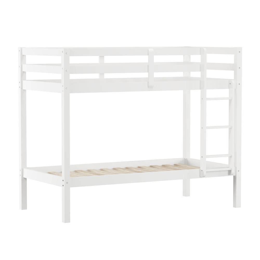 Hillsdale Kids and Teen Caspian Twin Over Twin Bunk Bed, White. Picture 6