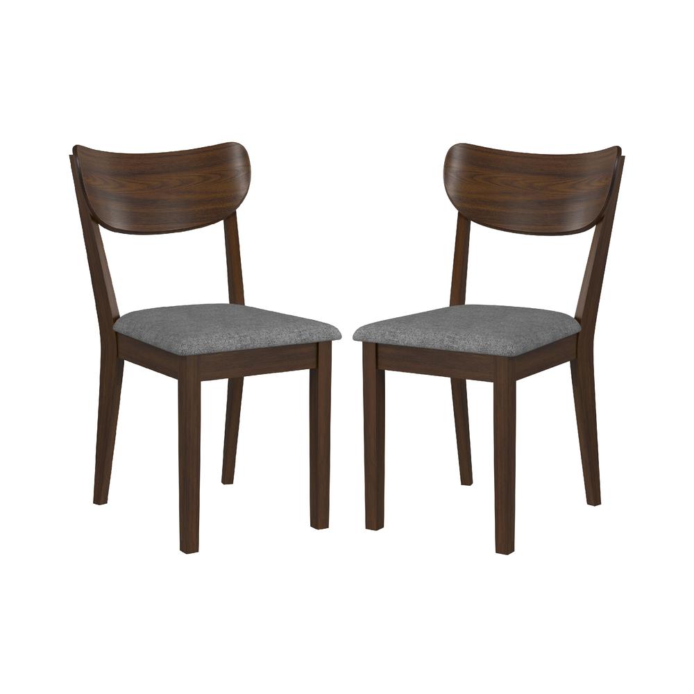 San Marino Side Dining Chair with Wood Back, Set of 2, Chestnut. Picture 1