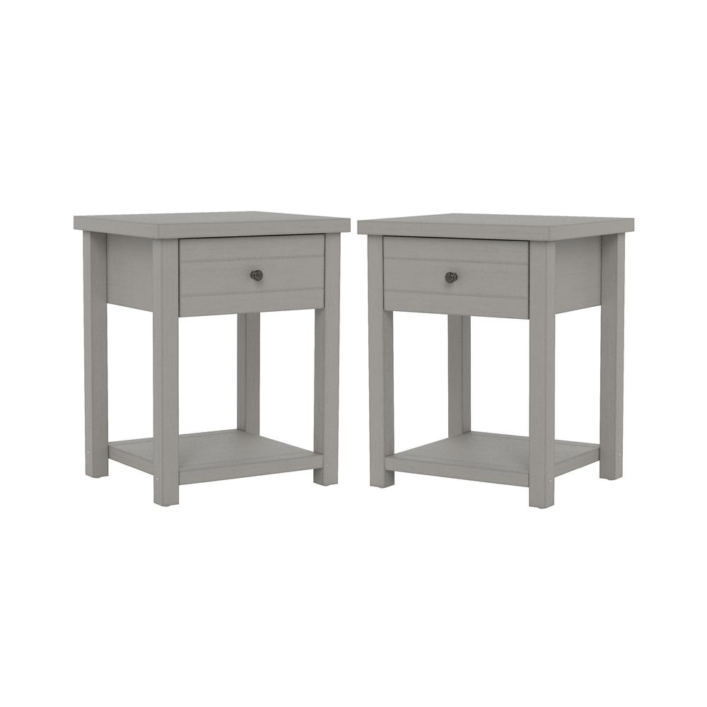 Living Essentials by Hillsdale Harmony Wood Accent Table, Set of 2, Gray. Picture 1