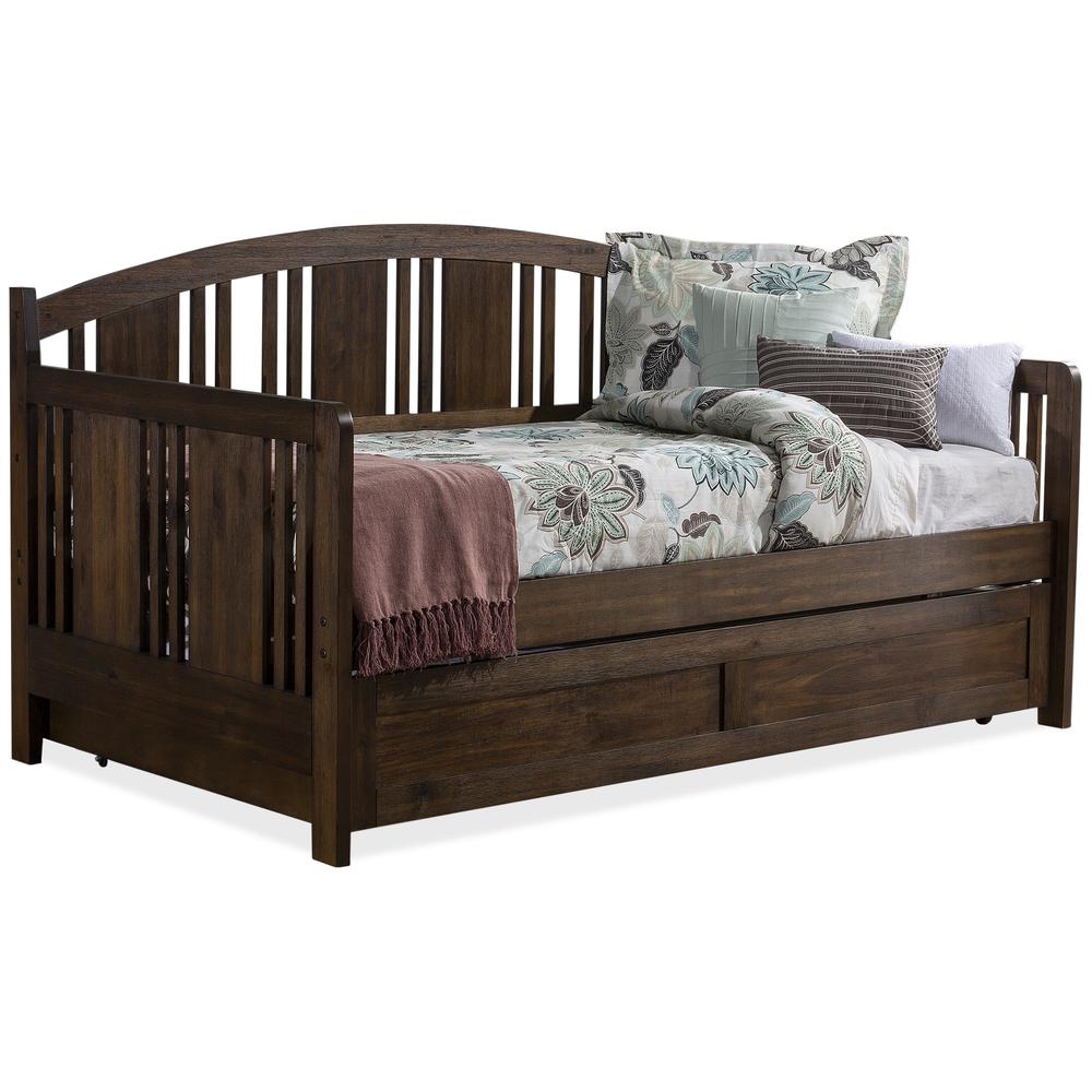 Dana Wood Twin Daybed with Trundle, Brushed Acacia. Picture 1