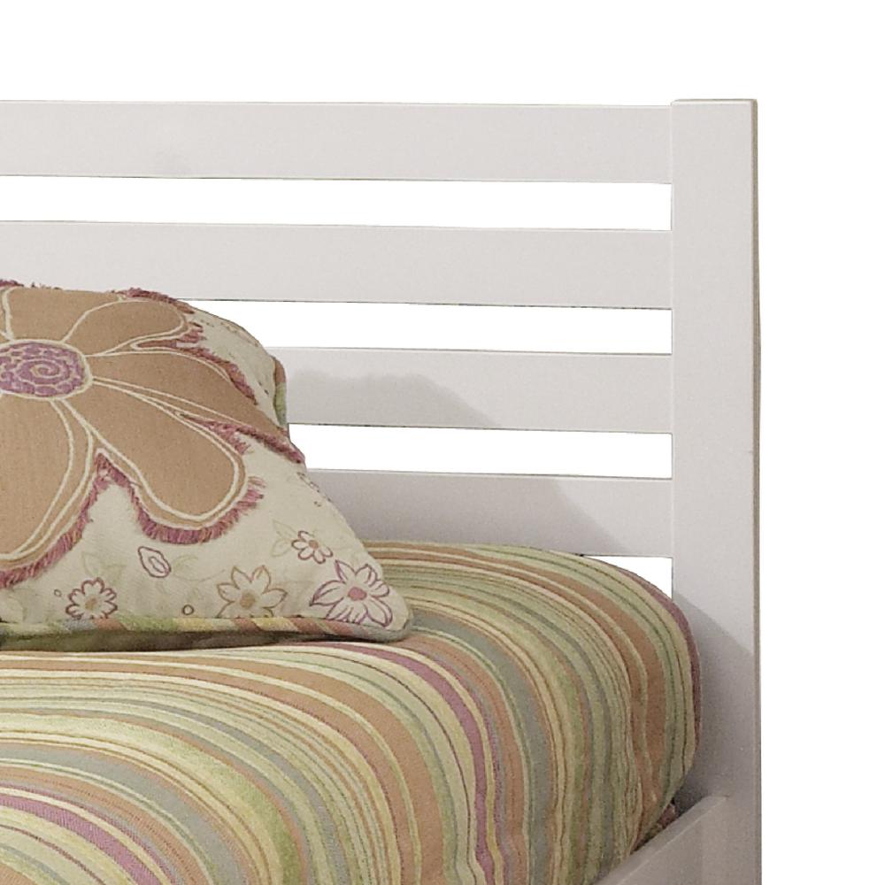 Aiden Wood Twin Bed, White. Picture 3