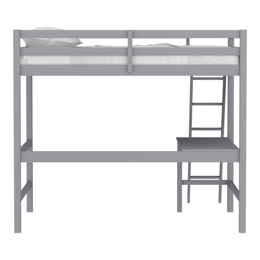 Hillsdale Kids and Teen Caspian Wood Twin Loft Bed, Gray. Picture 4