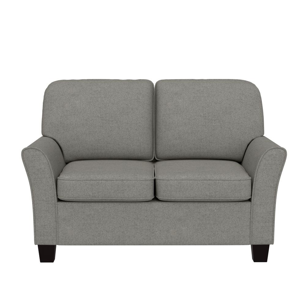 Lorena Upholstered Loveseat, Gray. Picture 2