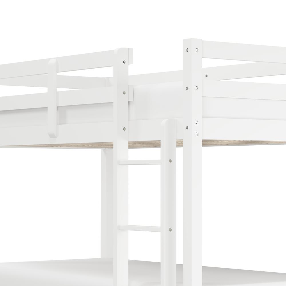 Hillsdale Kids and Teen Caspian Twin Over Twin Bunk Bed, White. Picture 8