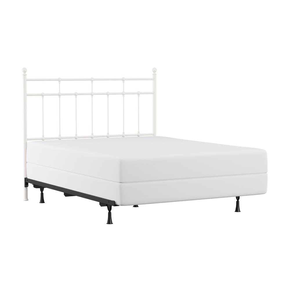 Hillsdale Furniture Providence Metal Full/Queen Headboard and Frame with Spindle Design, Soft White. The main picture.