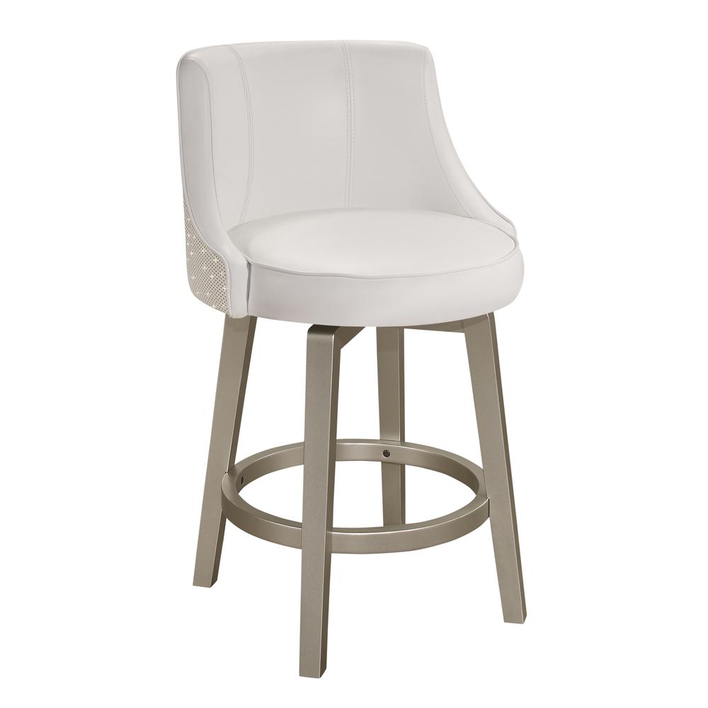 Hillsdale Furniture Stonebrooke Wood and Upholstered Counter Height Swivel Stool, Champagne. The main picture.
