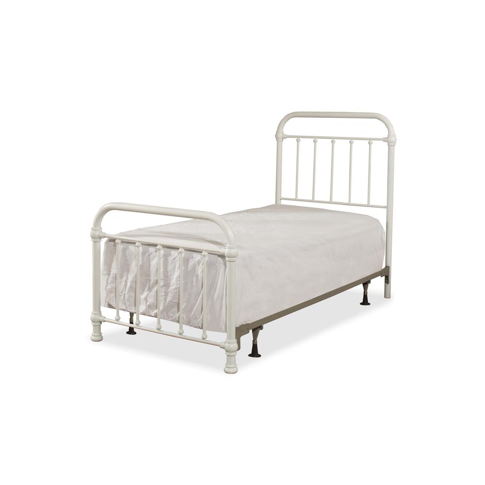 Kirkland Metal Twin Bed, White. Picture 1