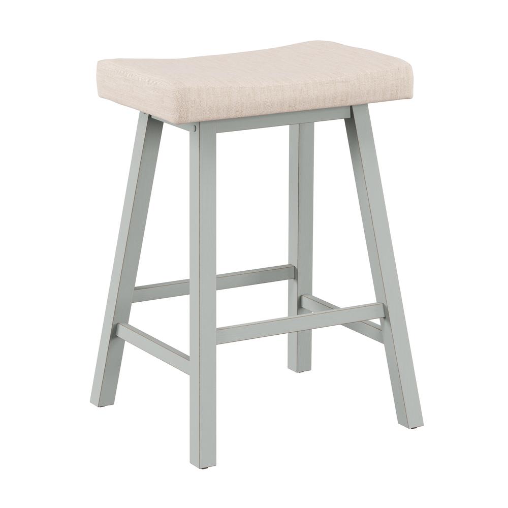 Moreno Non-Swivel Backless Counter Height Stool - Blue Gray Wood Finish. The main picture.