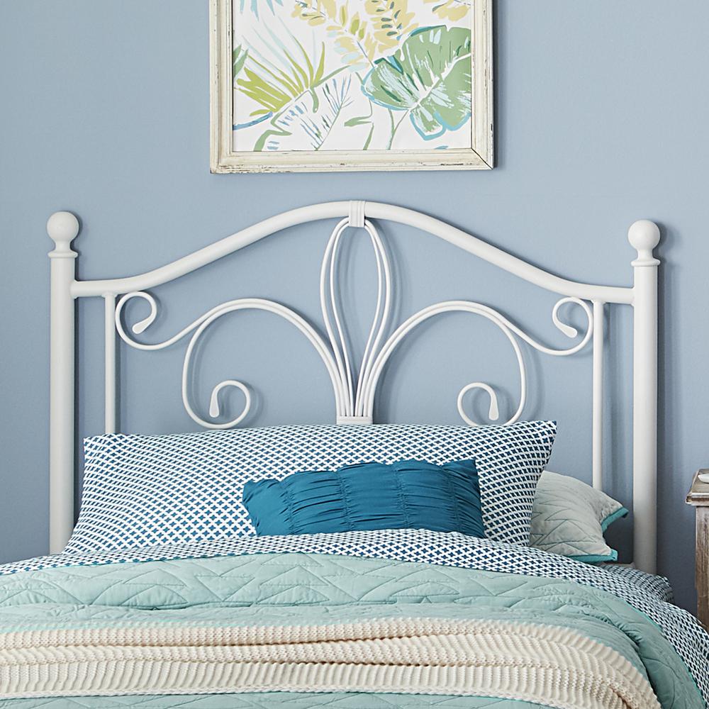 Ruby Twin Metal Headboard, Textured White. Picture 8