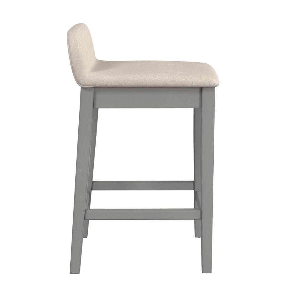 Maydena Wood Counter Height Stool, Distressed Gray. Picture 3