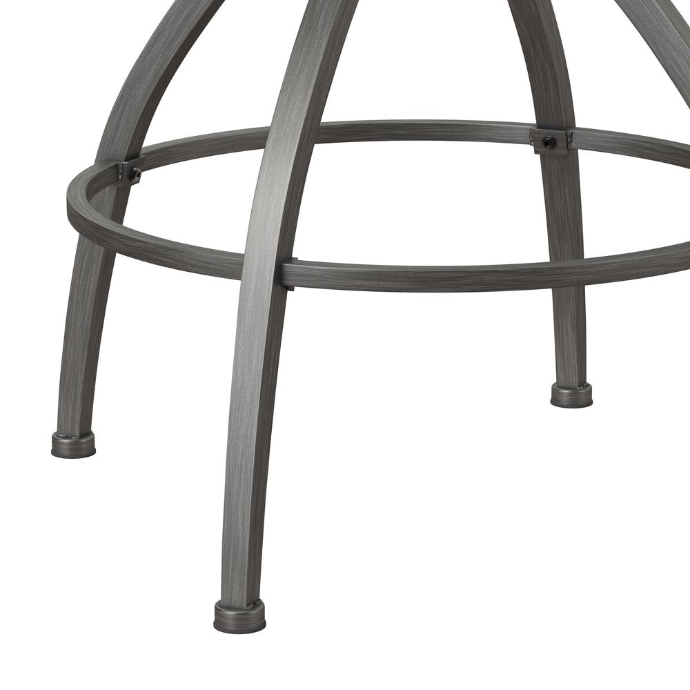Worland Backless Metal Adjustable Height Stool, Gray Metal. Picture 8