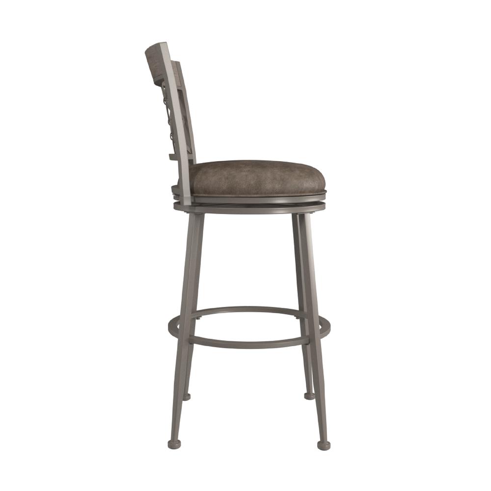 Hutchinson Metal Bar Height Swivel Stool, Pewter. Picture 3