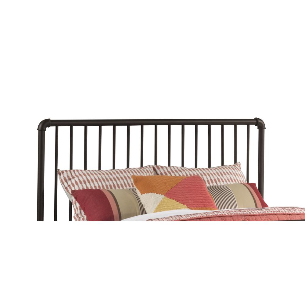 Brandi Metal Full Headboard with Frame, Oiled Bronze. Picture 1