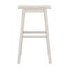 Moreno Wood Backless Bar Height Stool, Sea White. Picture 2