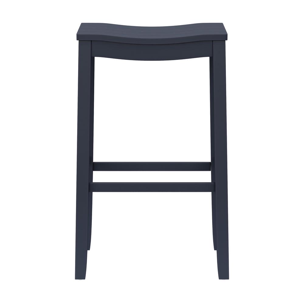 Fiddler Wood Backless Bar Height Stool, Navy. Picture 4