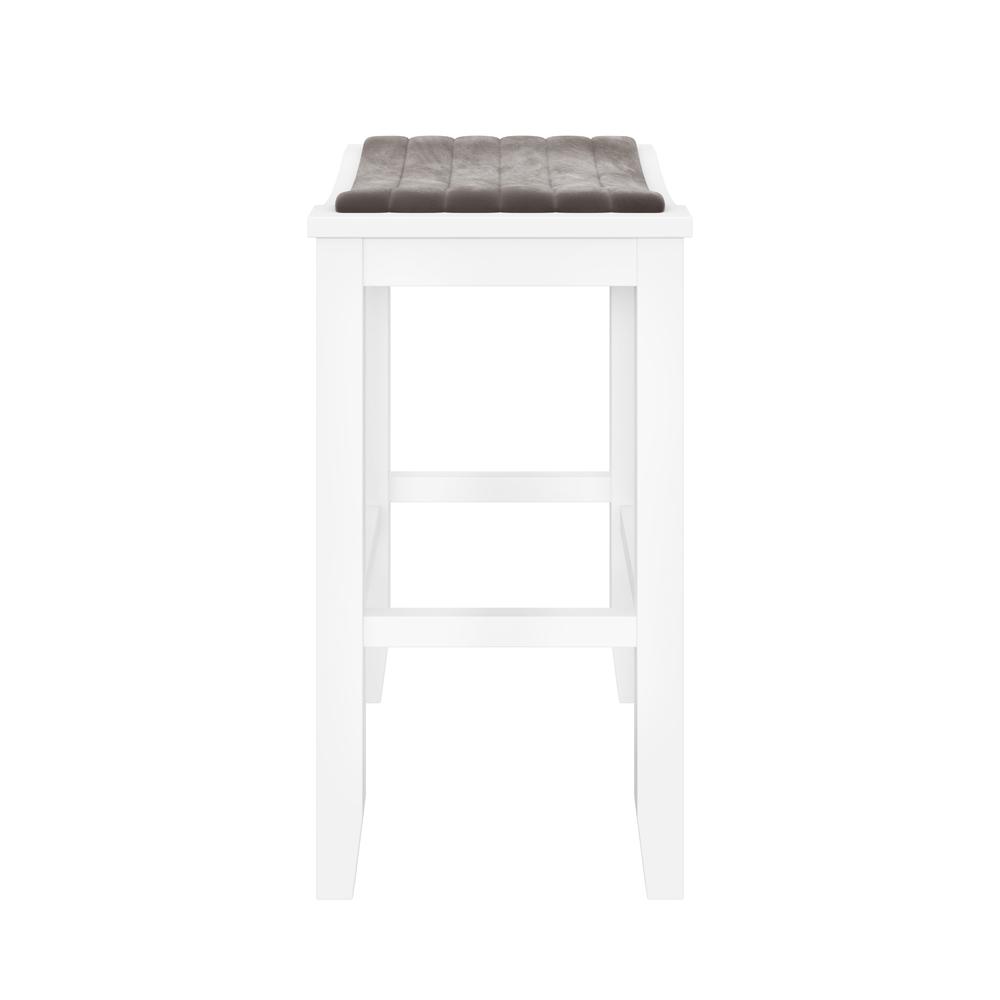 Avant Wood Backless Counter Height Stool, White. Picture 5