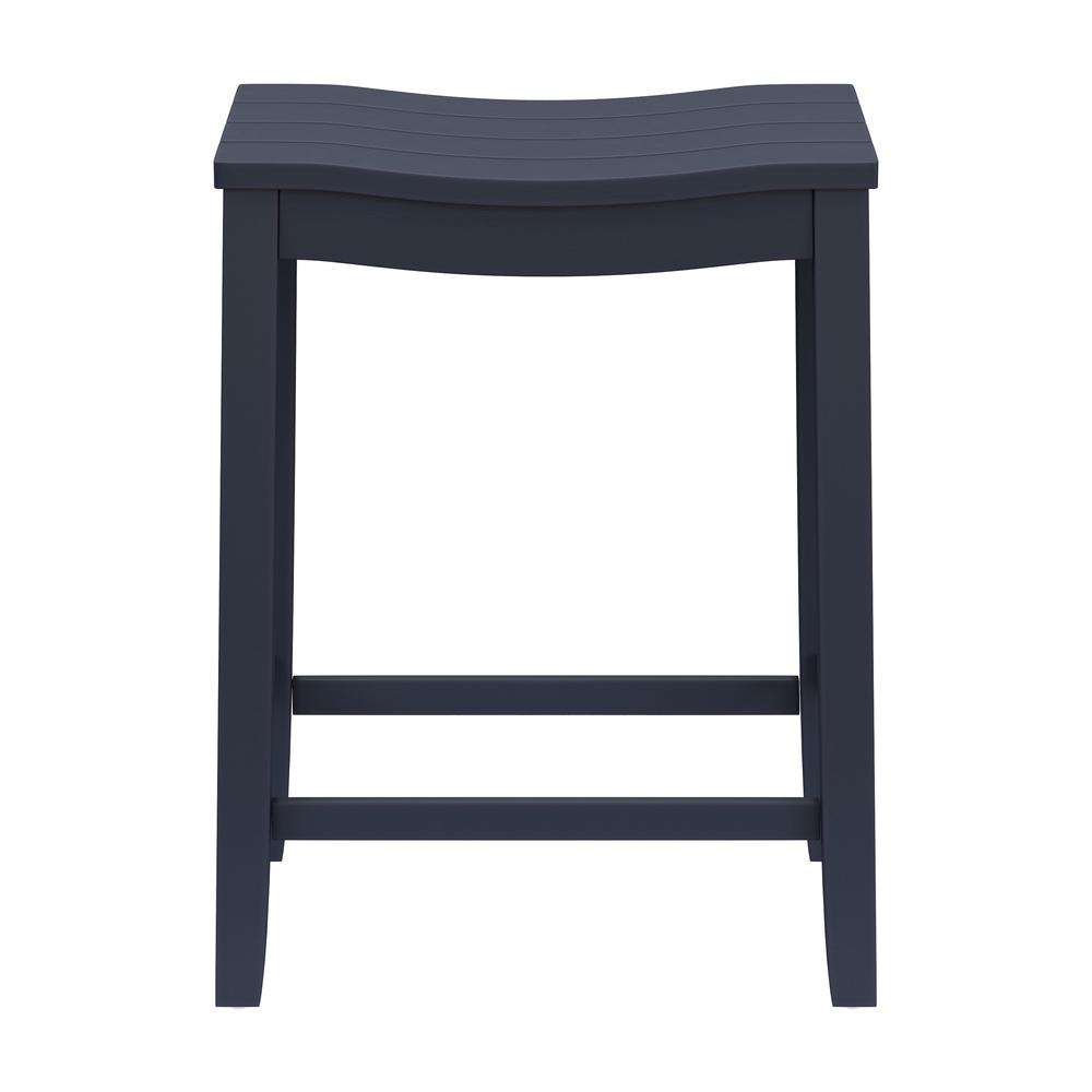Fiddler Wood Backless Counter Height Stool, Navy. Picture 2