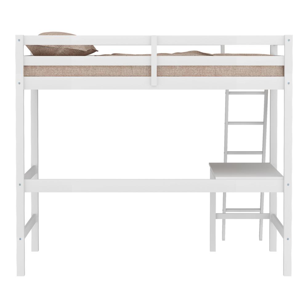 Hillsdale Kids and Teen Caspian Wood Twin Loft Bed, White. Picture 4