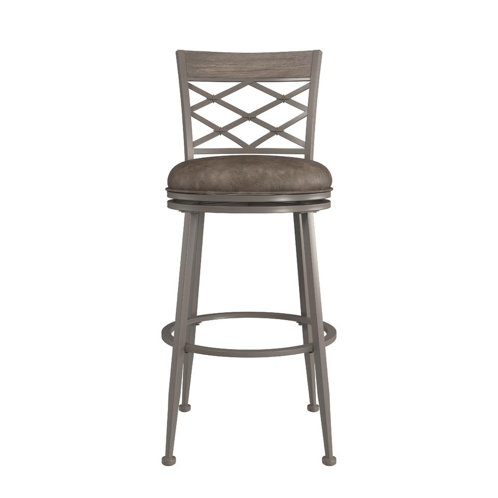 Hutchinson Metal Bar Height Swivel Stool, Pewter. Picture 2