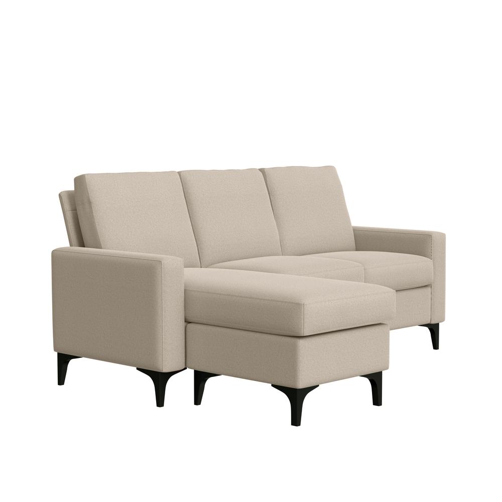 Matthew Upholstered Reversible Chaise Sectional, Oatmeal. Picture 1