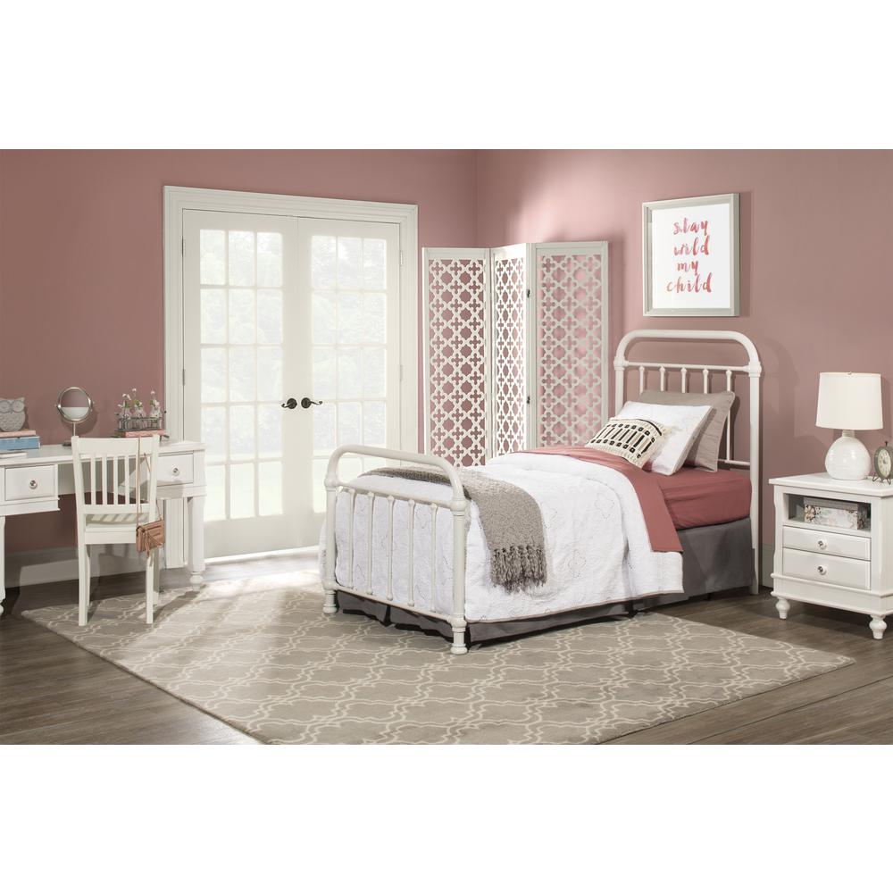 Kirkland Metal Twin Bed, White. Picture 2