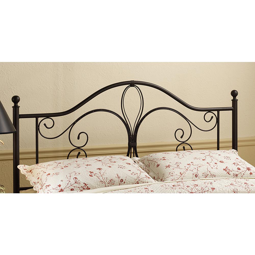 Milwaukee Full/Queen Metal Headboard with Frame, Antique Brown. Picture 2