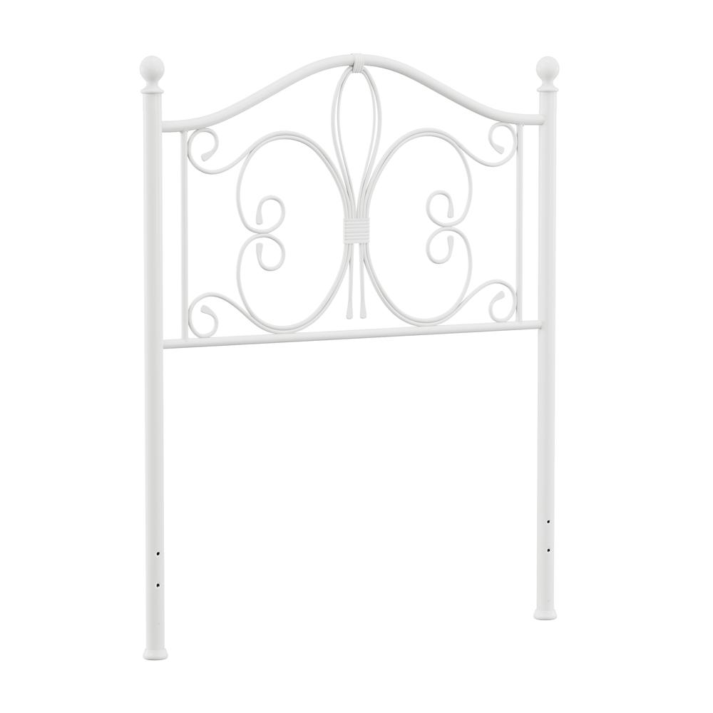 Ruby Twin Metal Headboard, Textured White. Picture 1