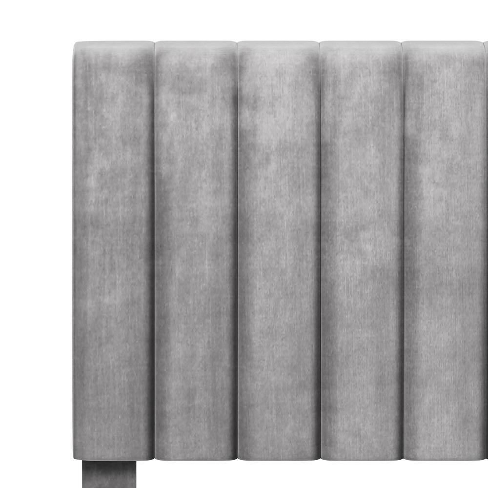 Crestone Upholstered King Headboard, Silver/Gray. Picture 6