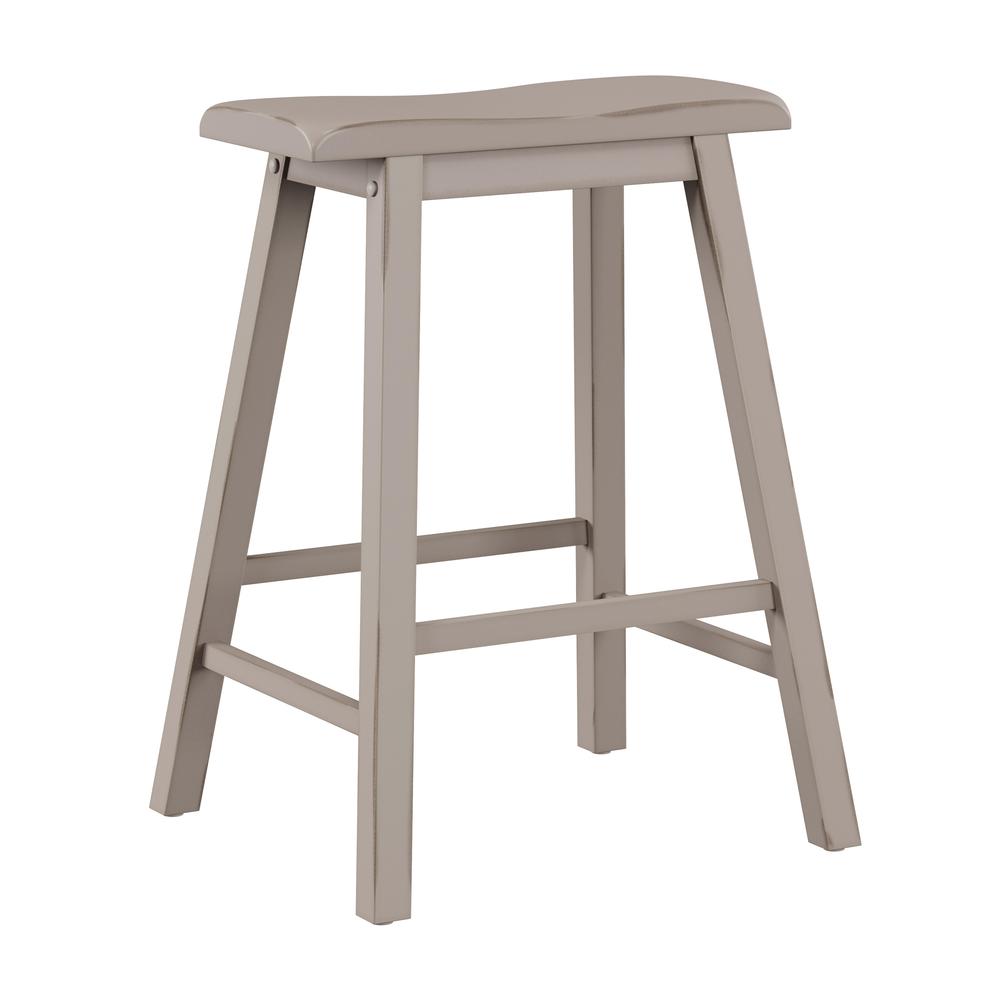 Moreno Wood Backless Counter Height Stool, Distressed Gray. Picture 1