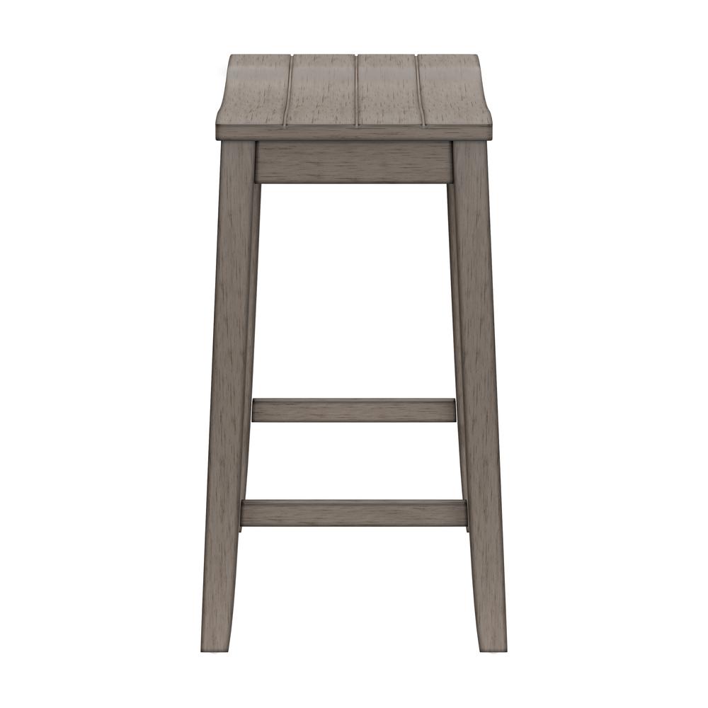 Fiddler Wood Backless Counter Height Stool, Aged Gray. Picture 3
