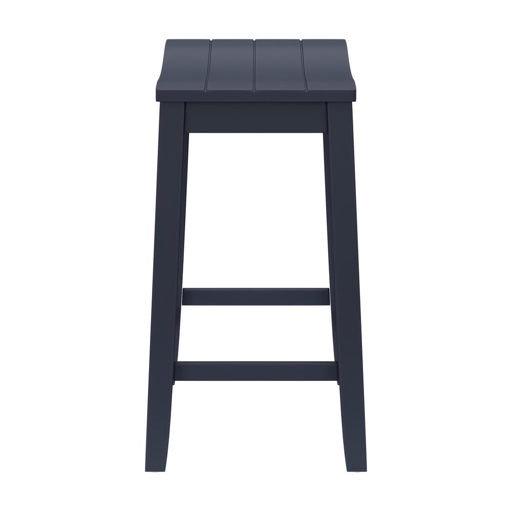 Fiddler Wood Backless Counter Height Stool, Navy. Picture 5