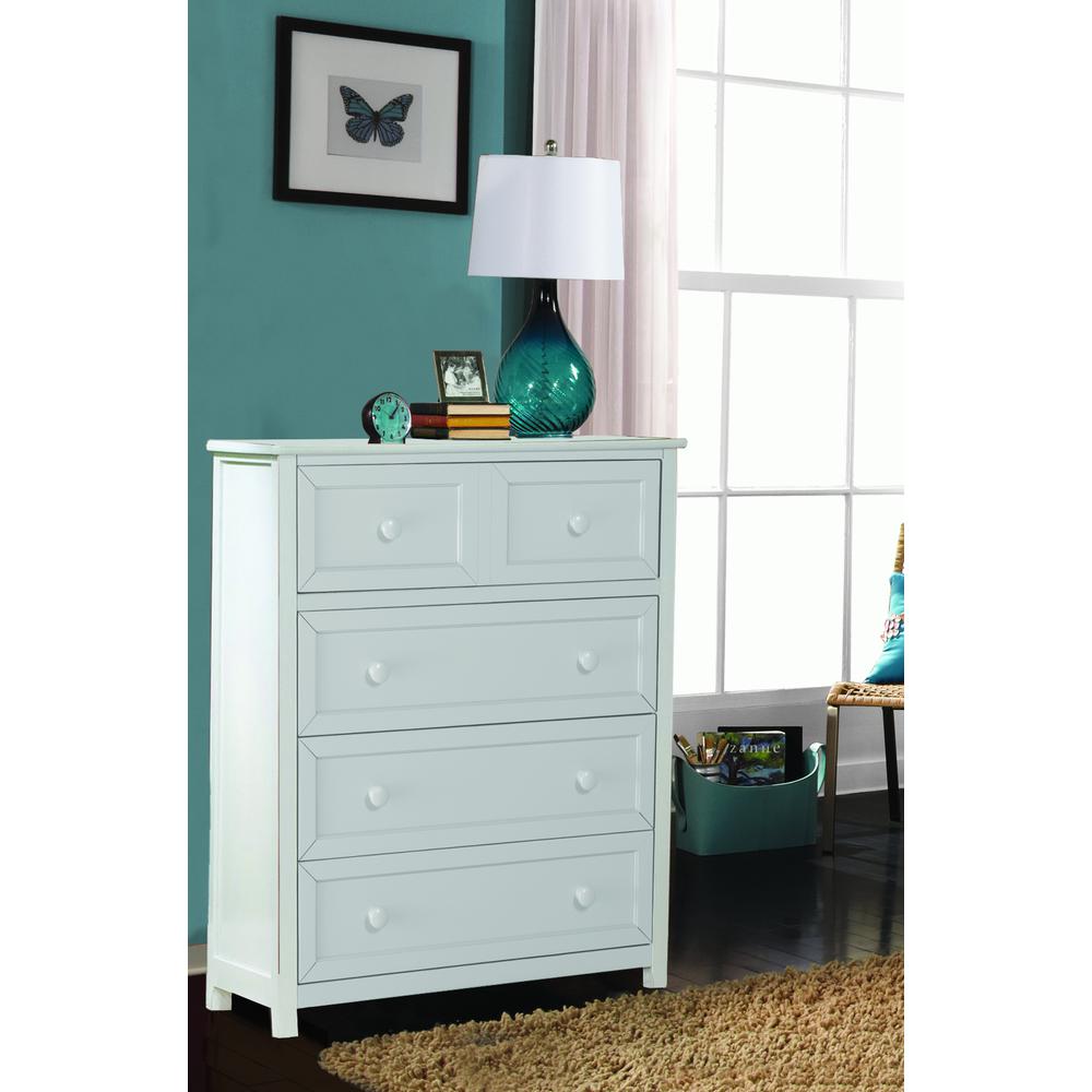 Hillsdale Kids and Teen Schoolhouse 4.0 Wood 4 Drawer Chest, White. Picture 3