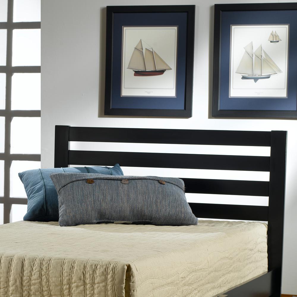 Aiden Wood Twin Bed, Black. Picture 5