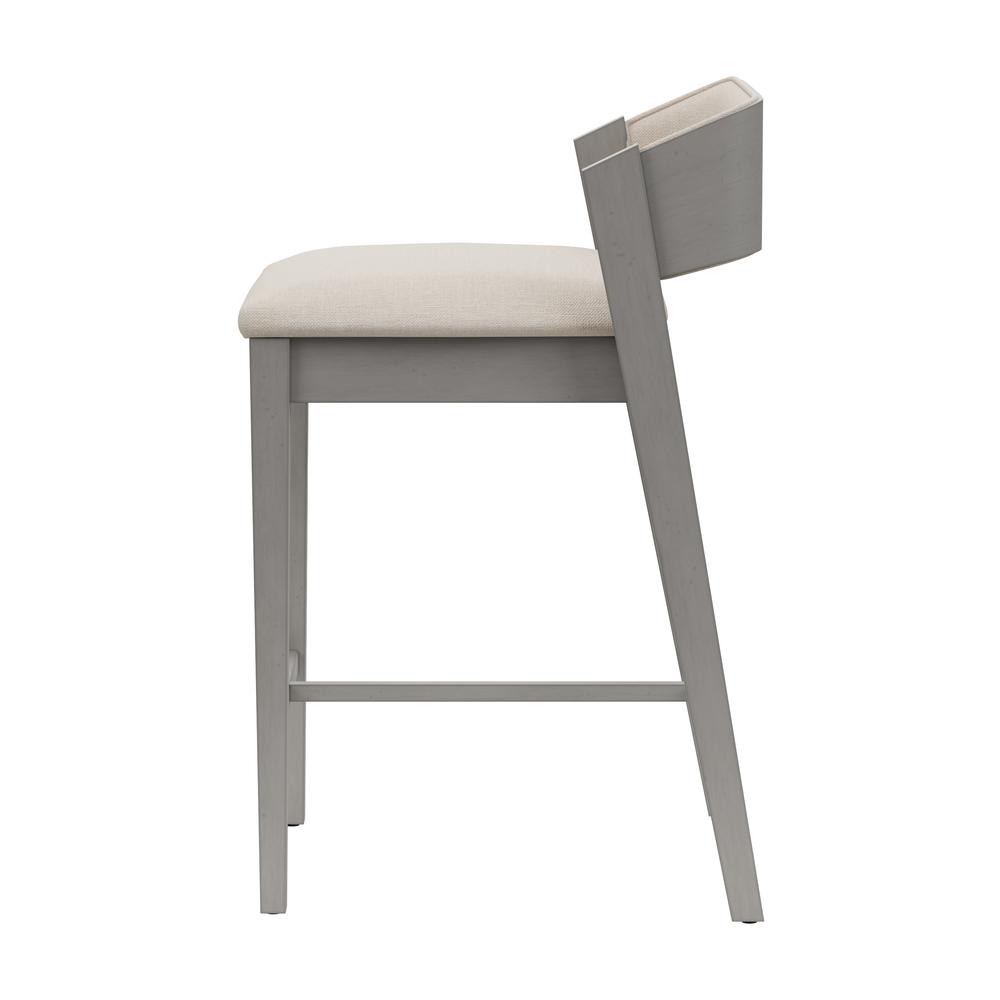 Dresden Wood Counter Height Stool, Distressed Gray. Picture 5
